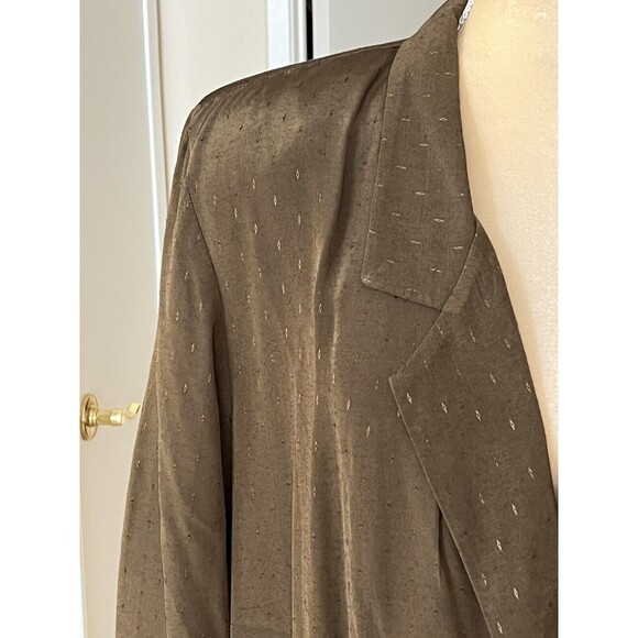 Vintage AKF New York Blazer Shoulder Pads & Pockets Size 16 1980s Classics Olive - Picture 5 of 7
